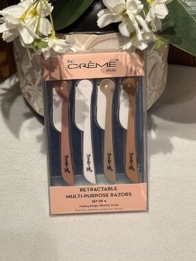 Crème Shop Retractable Multi-Purpose Razors are a set of four foldable blades